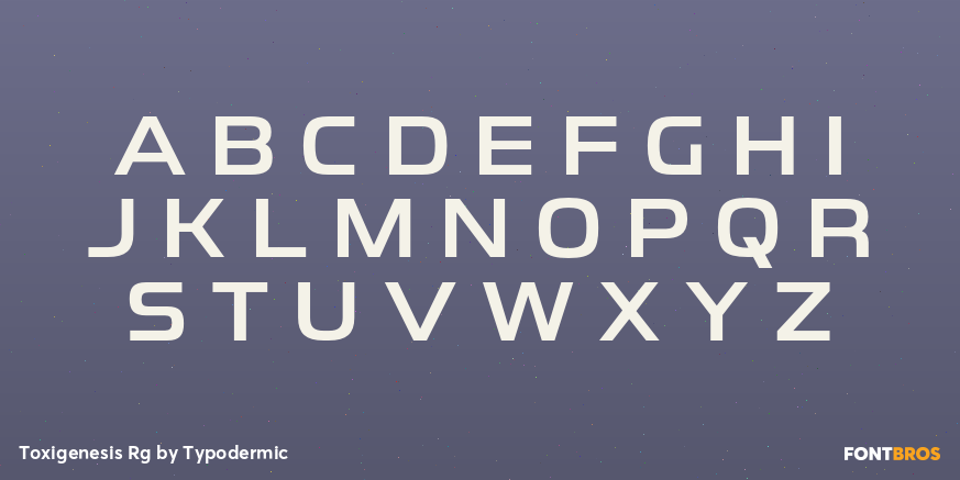Toxigenesis Rg Font Poster #2