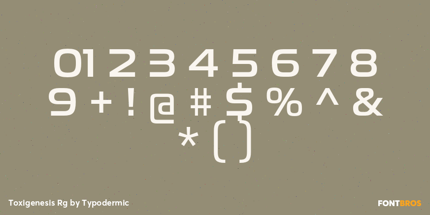 Toxigenesis Rg Font Poster #4