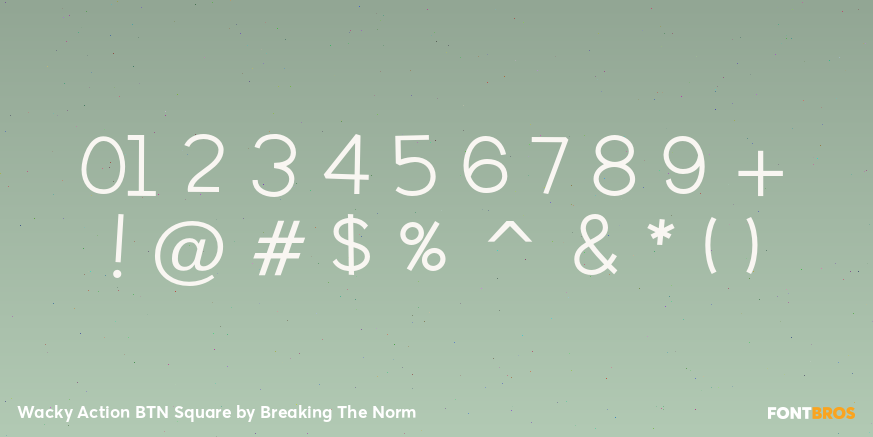 Wacky Action BTN Square Font Poster #1