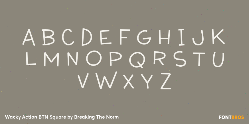 Wacky Action BTN Square Font Poster #1
