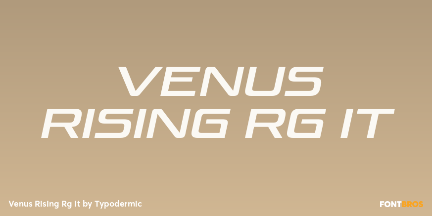 Venus Rising Rg It Font Poster #1