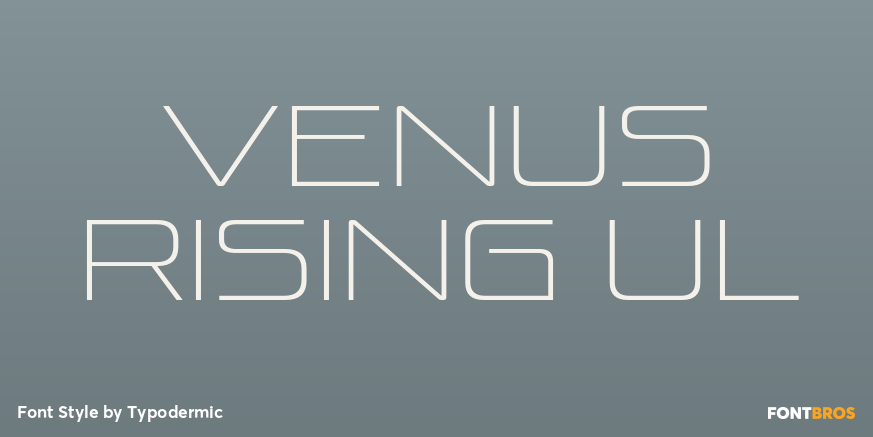 Venus Rising Ul Font Poster #1
