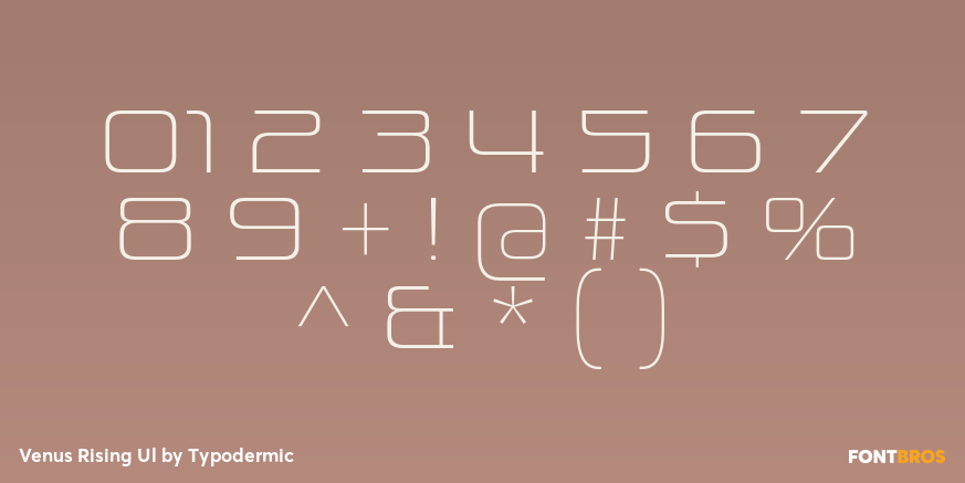 Venus Rising Ul Font Poster #1