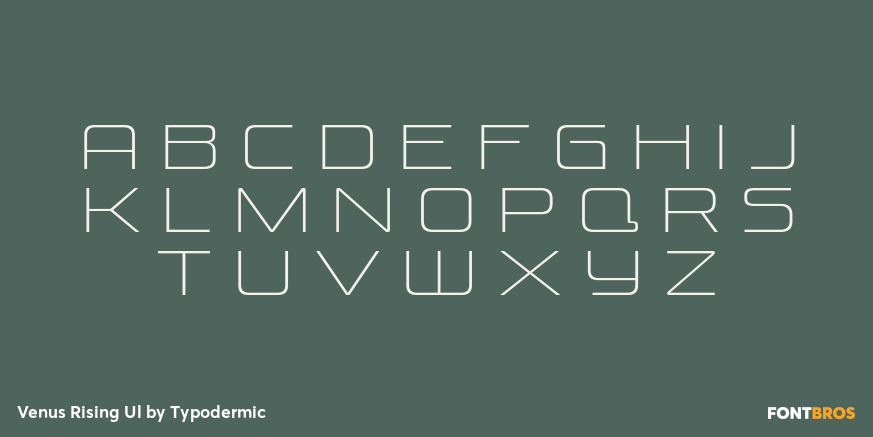 Venus Rising Ul Font Poster #1