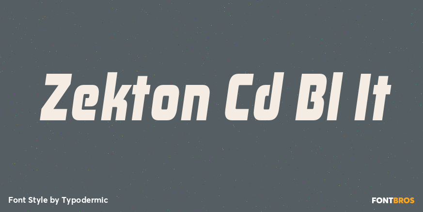Zekton Cd Bl It Font Poster #1