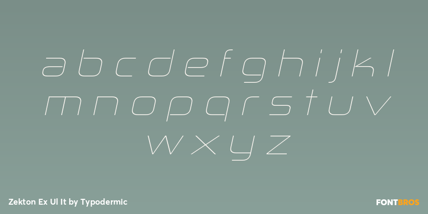 Zekton Ex Ul It Font Poster #3