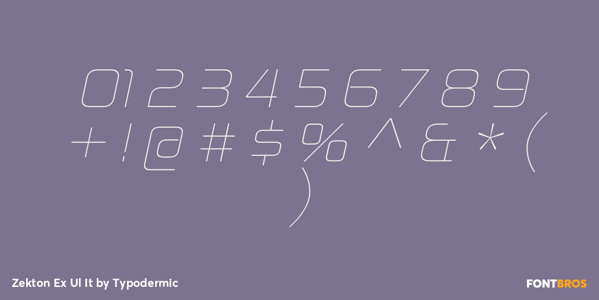 Zekton Ex Ul It Font Poster #4