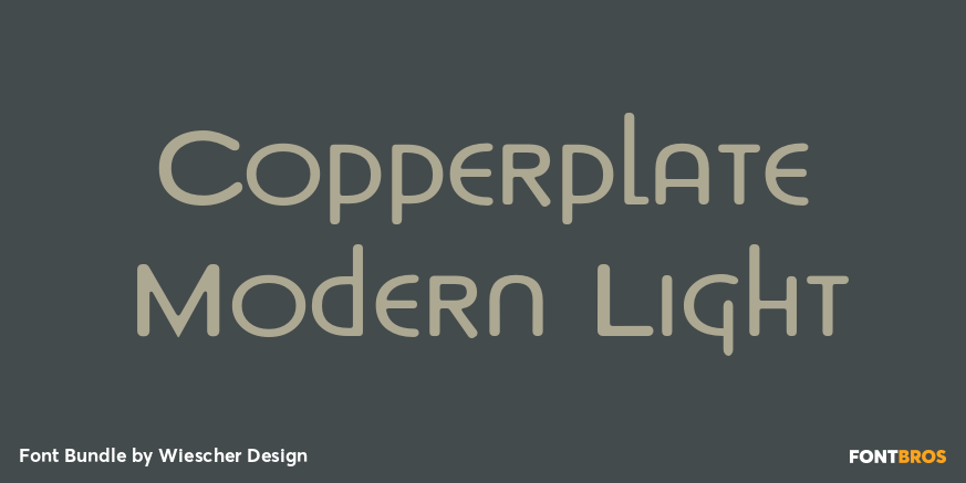 Copperplate Modern Light Font Poster #1