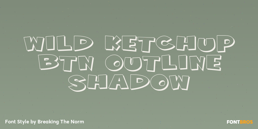 Wild Ketchup BTN Outline Shadow Poster