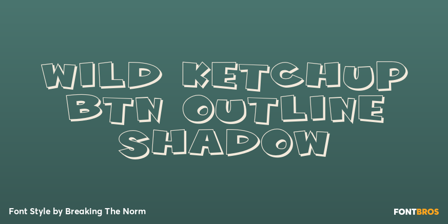 Wild Ketchup BTN Outline Shadow Poster