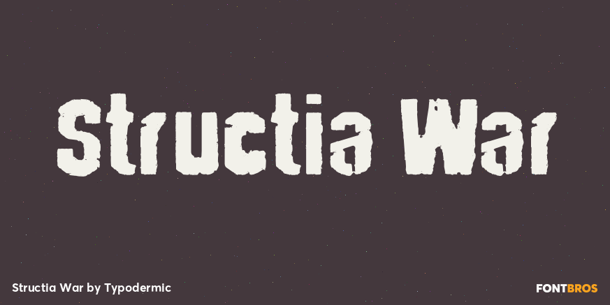 Structia War Font Poster #1