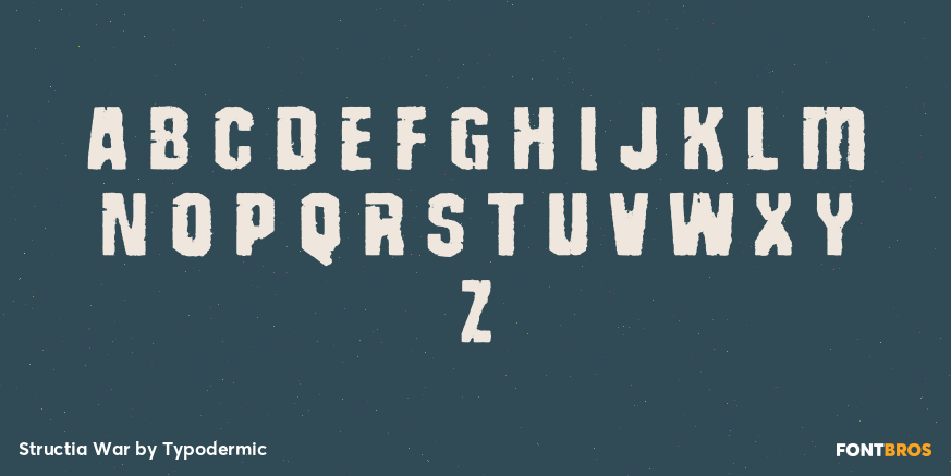 Structia War Font Poster #2