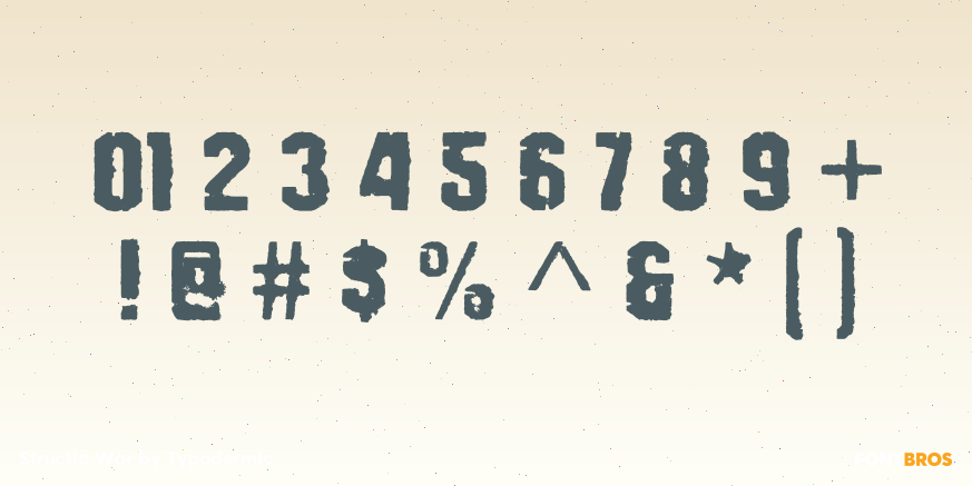 Structia War Font Poster #4