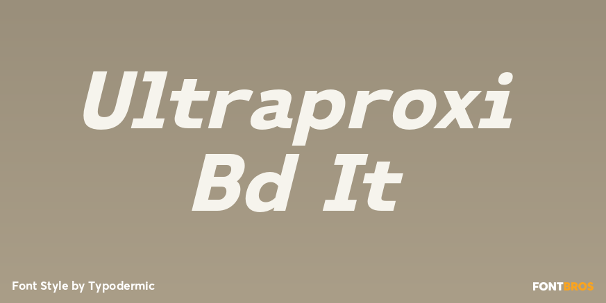 Ultraproxi Bd It Font Poster #1