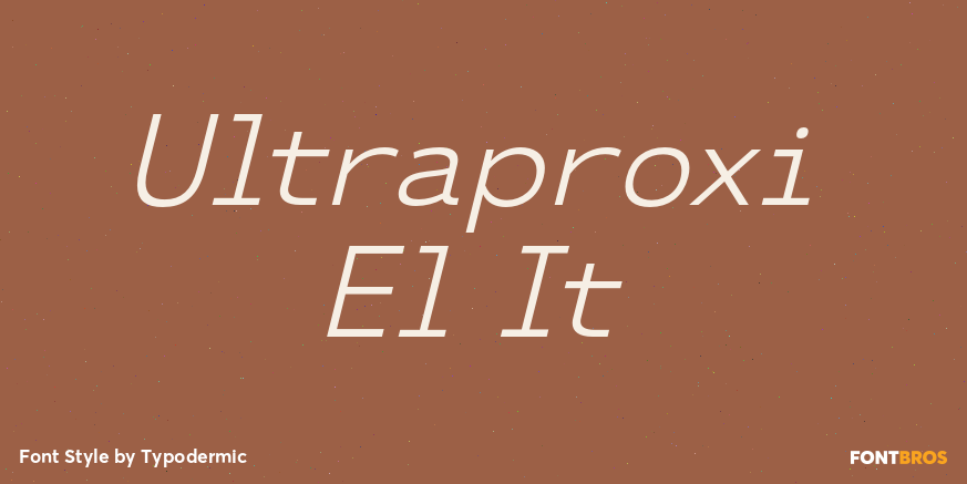 Ultraproxi El It Font Poster #1
