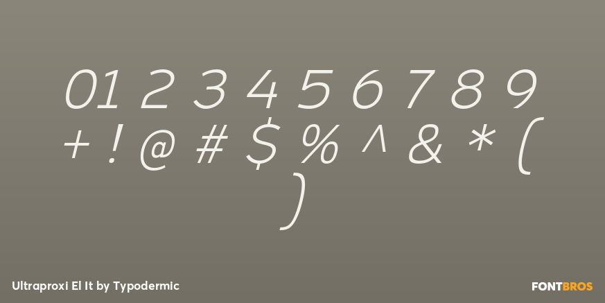 Ultraproxi El It Font Poster #1
