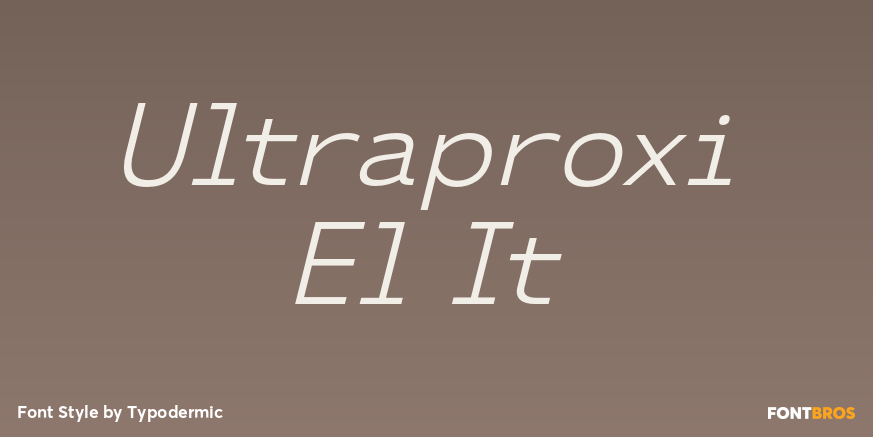 Ultraproxi El It Font Poster #1