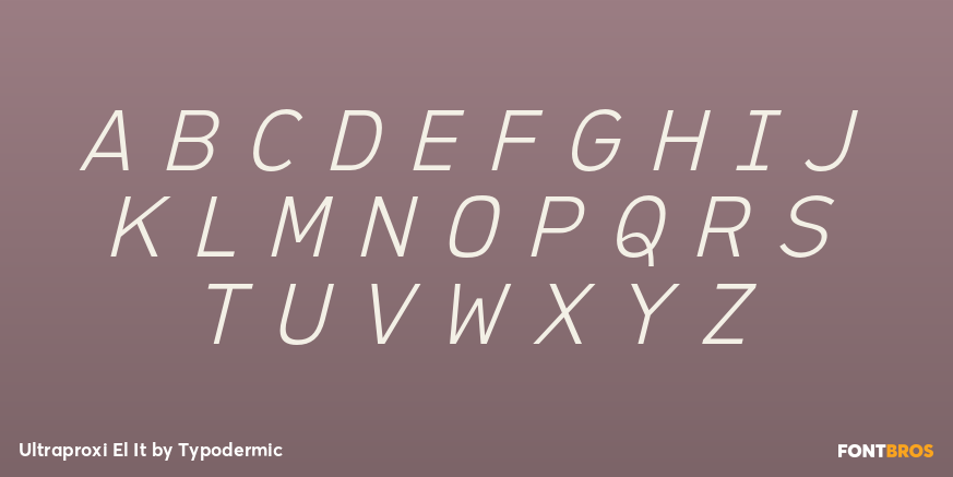 Ultraproxi El It Font Poster #2