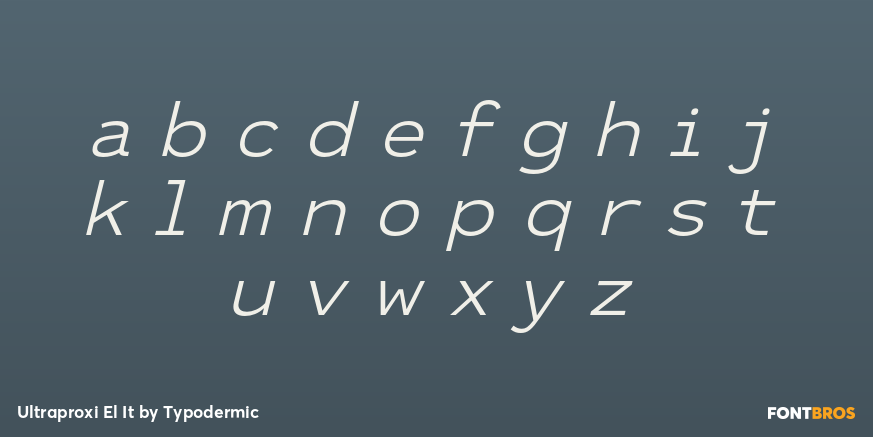 Ultraproxi El It Font Poster #3