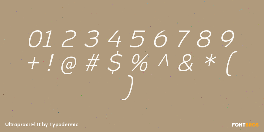 Ultraproxi El It Font Poster #4