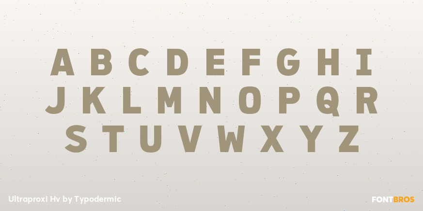 Ultraproxi Hv Font Poster #2