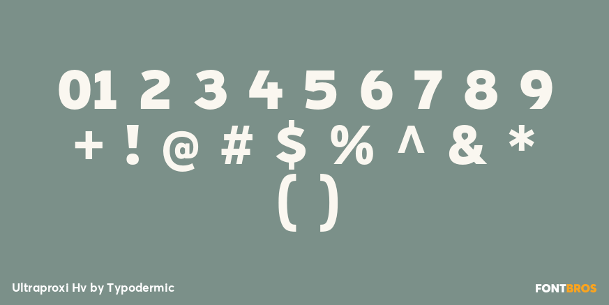 Ultraproxi Hv Font Poster #4