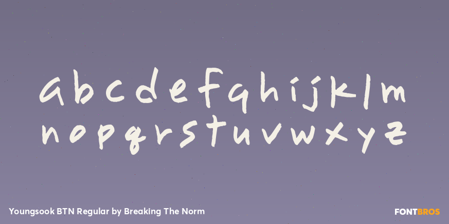 Youngsook BTN Regular Font Poster #1