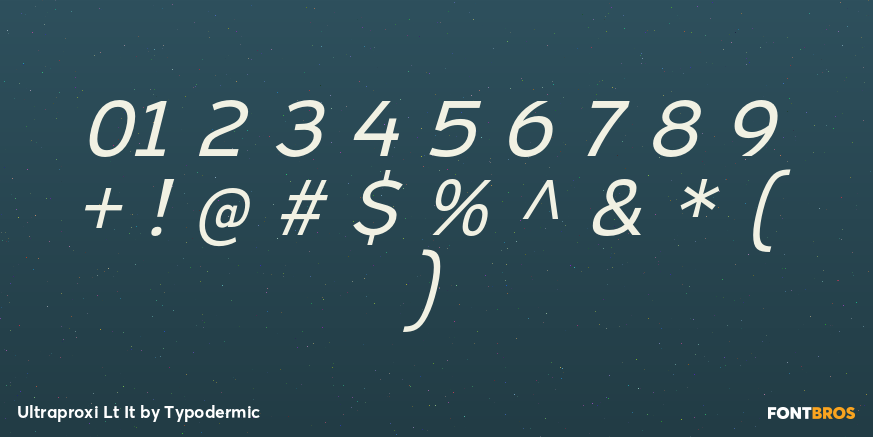 Ultraproxi Lt It Font Poster #1