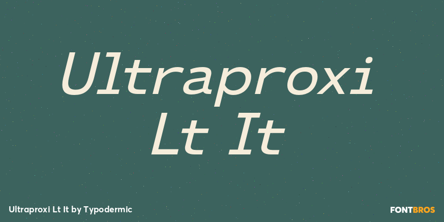 Ultraproxi Lt It Font Poster #1