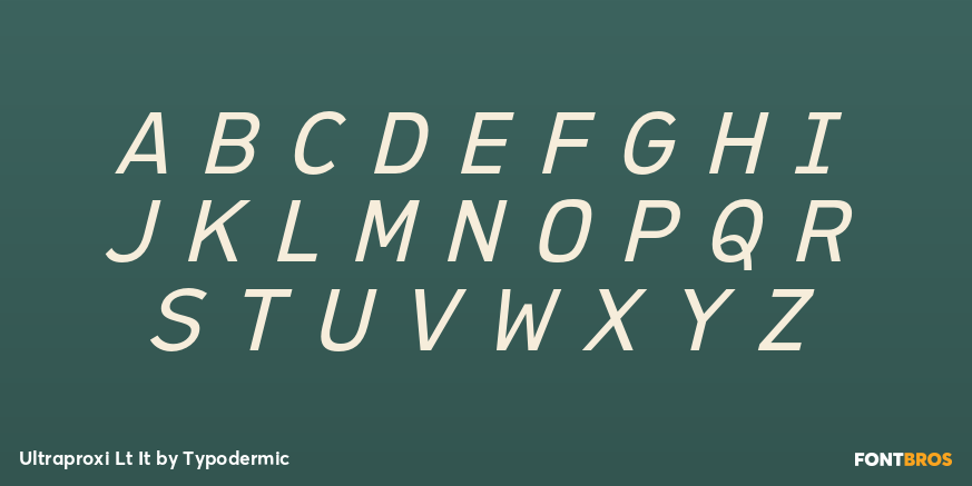Ultraproxi Lt It Font Poster #2