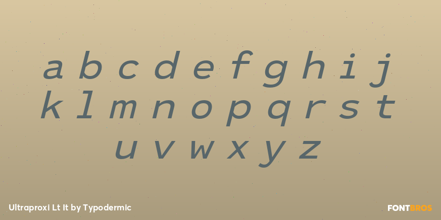Ultraproxi Lt It Font Poster #1