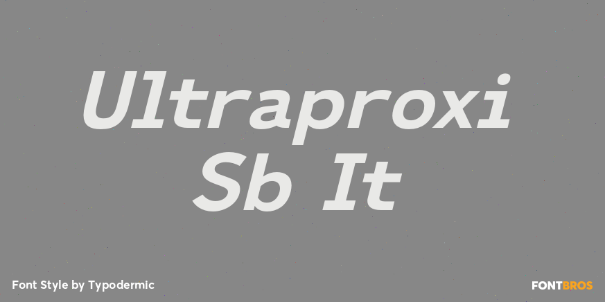 Ultraproxi Sb It Font Poster #1