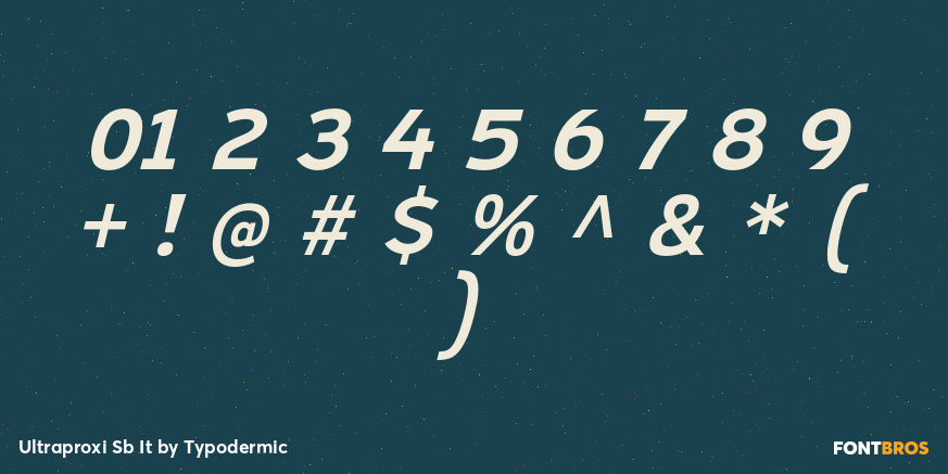 Ultraproxi Sb It Font Poster #4