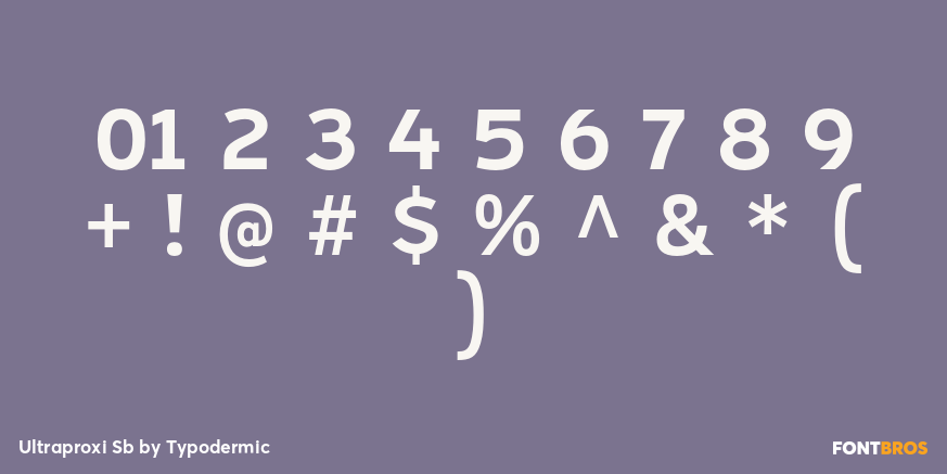Ultraproxi Sb Font Poster #1