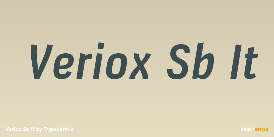 Veriox Sb It Font Poster #1