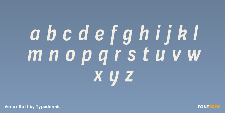 Veriox Sb It Font Poster #3