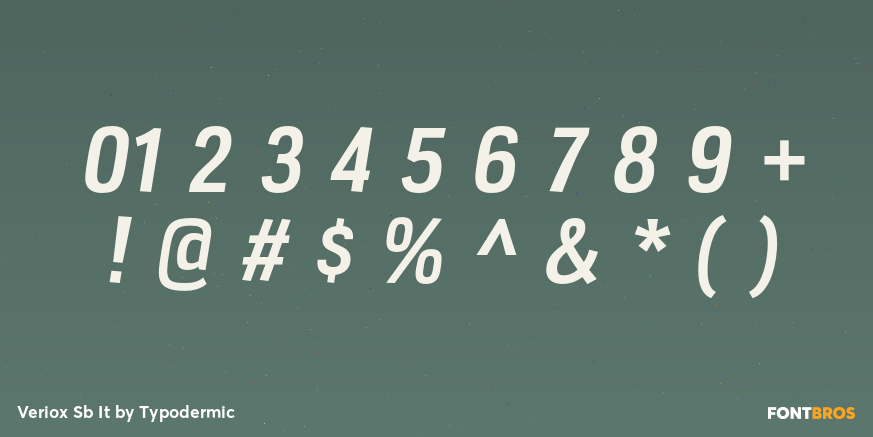 Veriox Sb It Font Poster #4