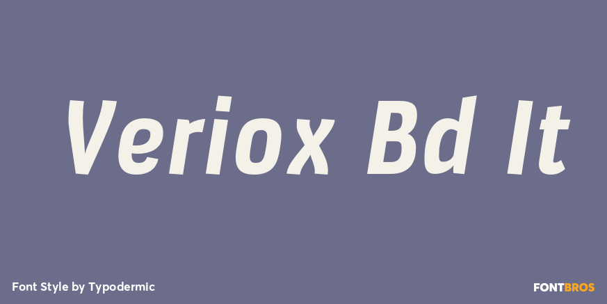 Veriox Bd It Font Poster #1