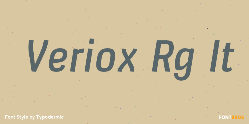 Veriox Rg It Font Poster #1