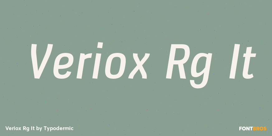Veriox Rg It Font Poster #1