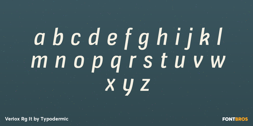 Veriox Rg It Font Poster #3