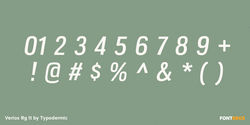 Veriox Rg It Font Poster #4