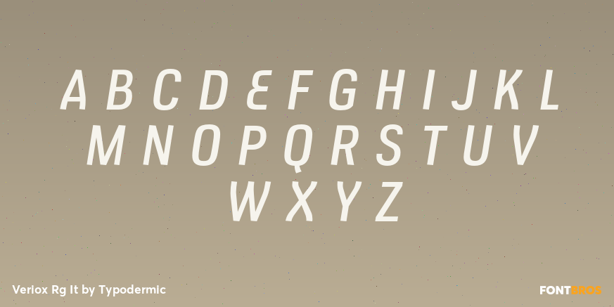 Veriox Rg It Font Poster #1