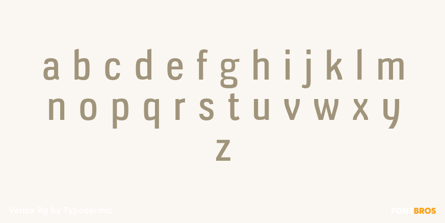 Veriox Rg Font Poster #3