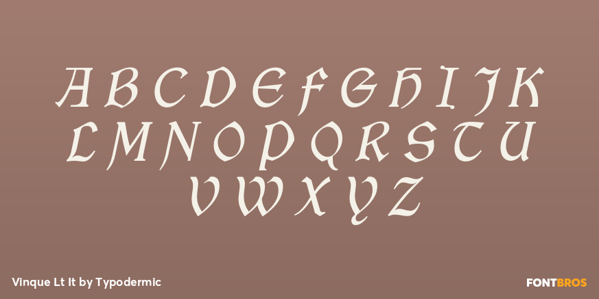 Vinque Lt It Font Poster #2