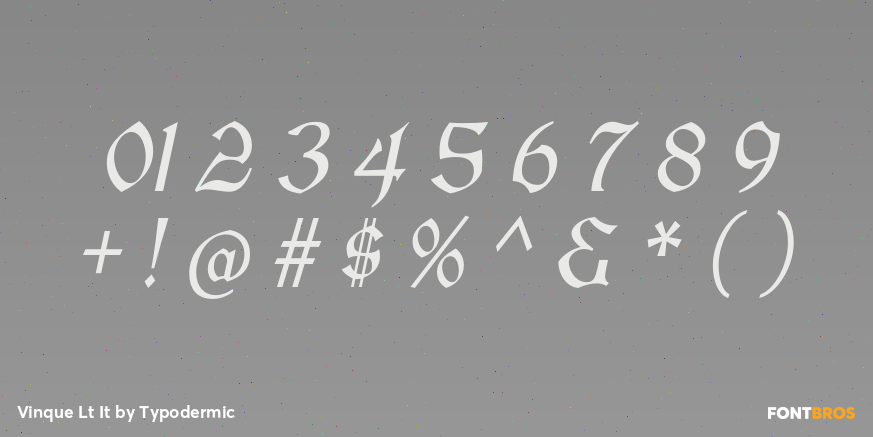 Vinque Lt It Font Poster #4