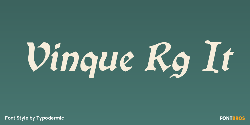 Vinque Rg It Font Poster #1