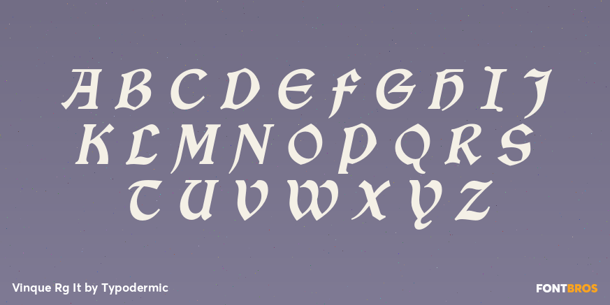 Vinque Rg It Font Poster #2