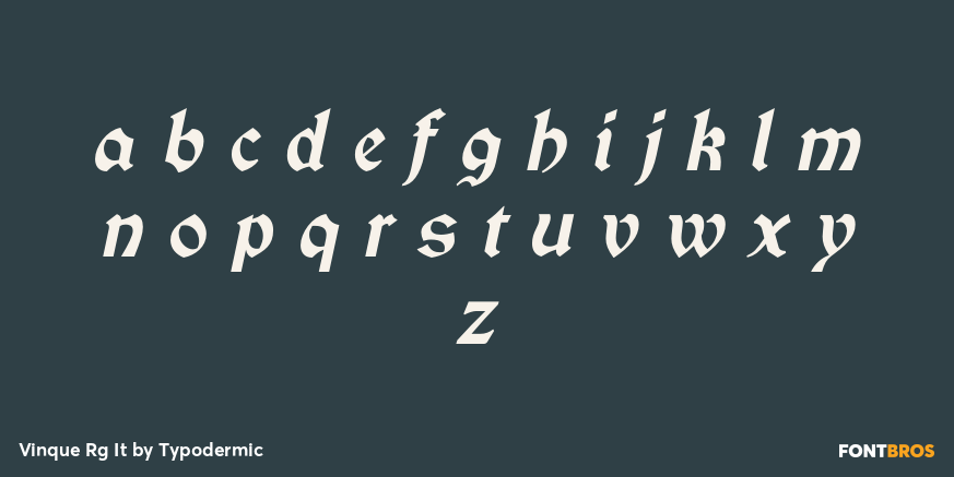 Vinque Rg It Font Poster #3