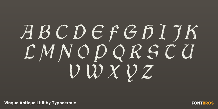 Vinque Antique Lt It Font Poster #2